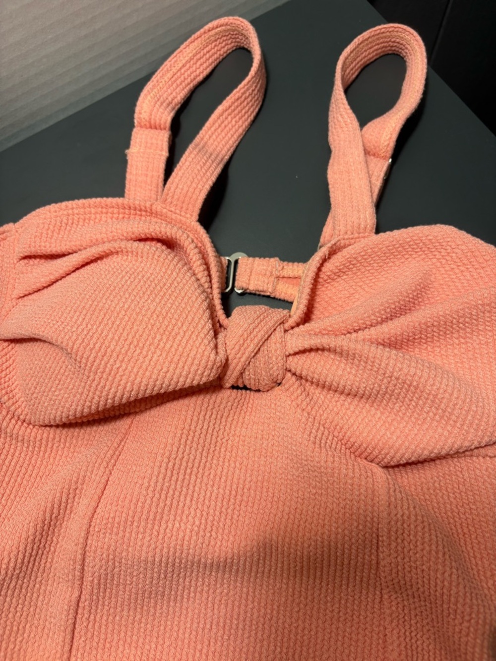 MAGNOLIA PLACE Peach Twist Front One-Piece Swimsuit - Picture 4 of 9